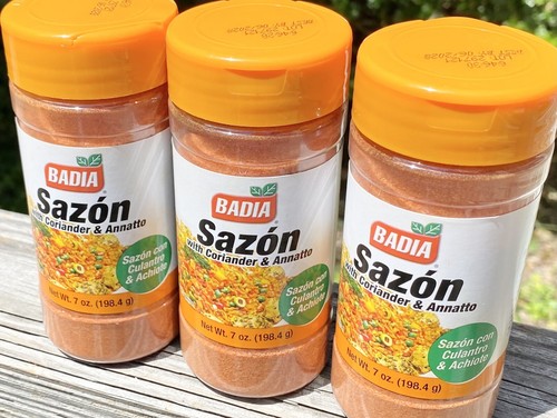 THREE 7 Oz Sazon Coriander & Annatto Seasoning, Culantro & Achiote Gluten Free