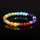 7 Chakra Natural Stone Reiki Energy Healing Women Men Charm Bracelets Jewelry