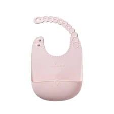 Roll and Lock Bib Silicone Baby Bib Adjustable Fit Waterproof Bibs Easily Wip...