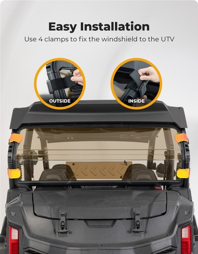Tinted Rear Windshield for 2023-2025 CFMOTO ZForce 950 Sport Trail / 800 Trail - Picture 9 of 10