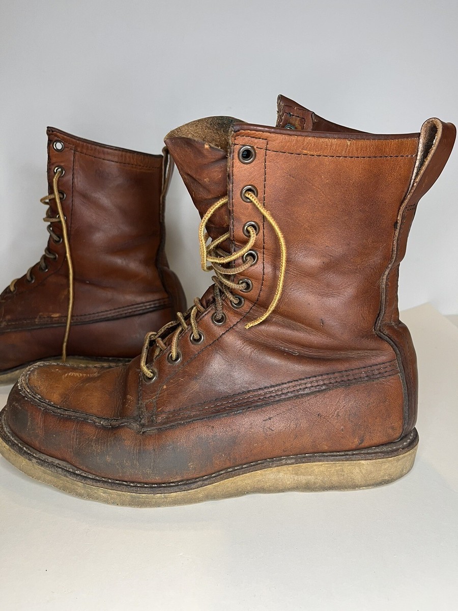 IRISH SETTER vintage 1970s RED WING crepe sole 9 EE hunting USA