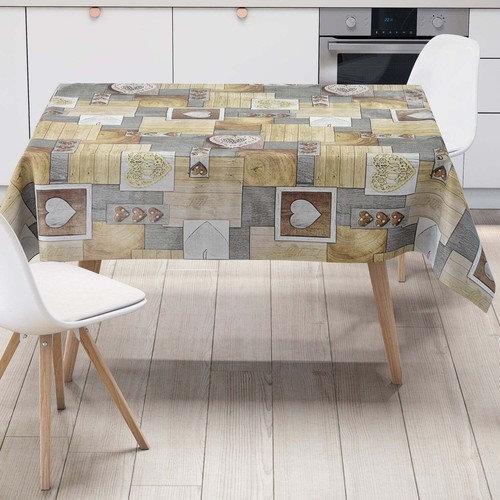 Mantel Hule Madera Pasto Amor C141671 Ovalado Rectangular Redondo - Afbeelding 3 van 4