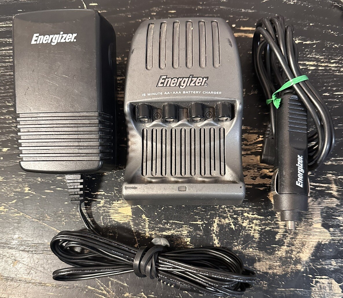 Energizer CH15MN2 Fast Battery Charger for AA & AAA Batteries w/ Wall & Car Plug