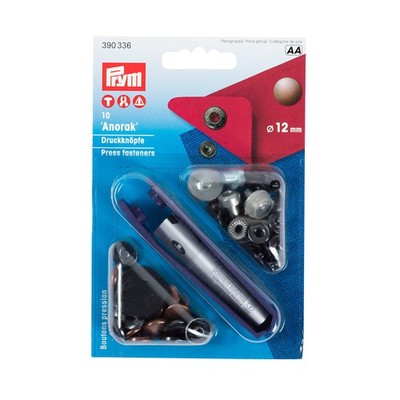 PRYM CONSUMER USA (390336) ANORAK 12 mm antique copper with tools 10pc