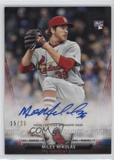2018 Topps Update Salute Auto Rookies Red 15/25 Miles Mikolas #SA-MM Auto 1cc7