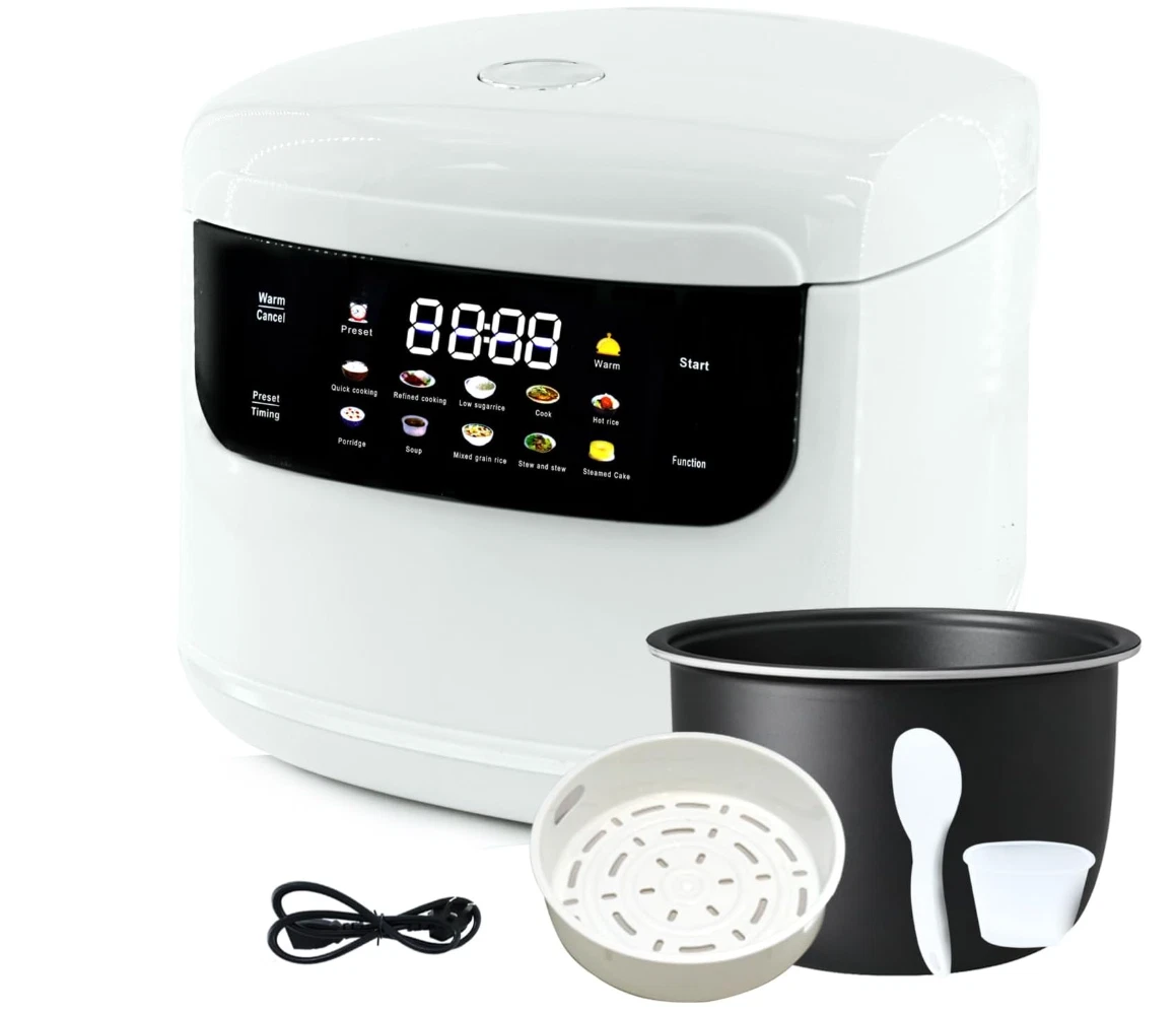 Blue Bow Rice And Grain Cooker 12 Cups-2 Quart Digital Touch And Multifunction