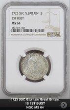1723 Shilling SSC First Bust NGC MS64