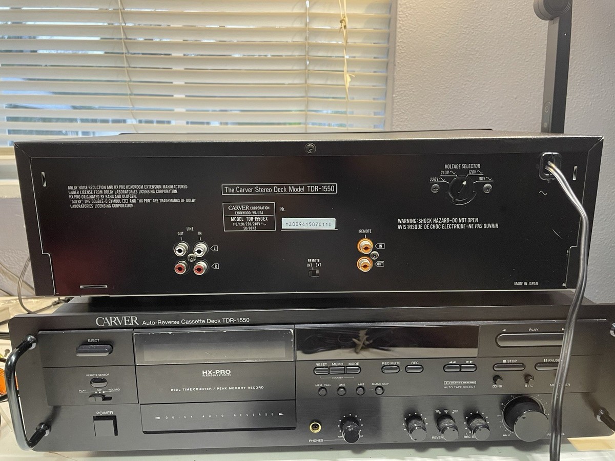 ティアレ CARVER TDR-1550 Stereo Cassette Deck SERVICED w. Remote | eBay