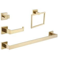 4-Piece Bath Hardware Set With Towel Bar