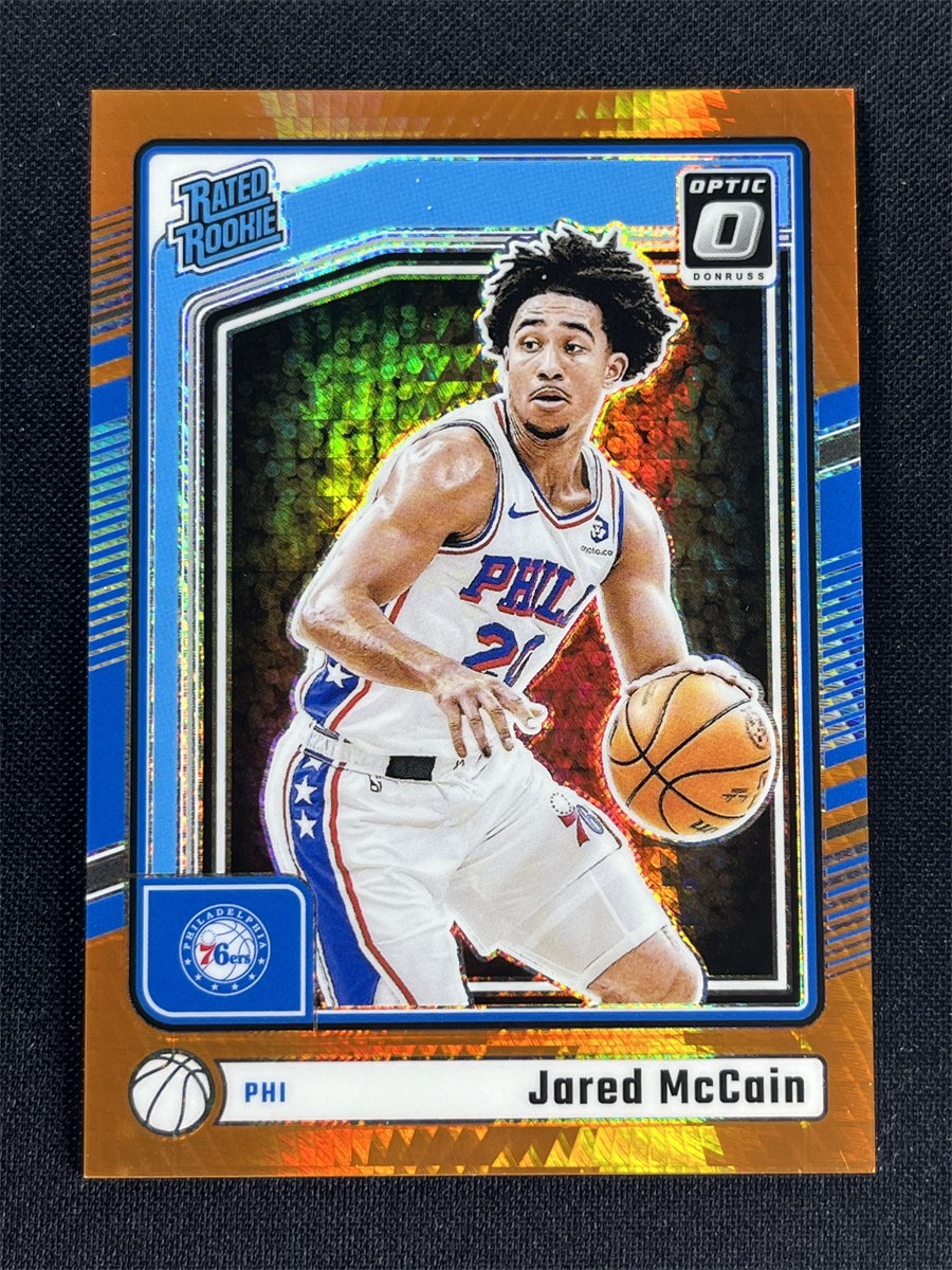 2024-25 Panini Donruss Optic Jared Mccain #270 Orange Hyper Rated Rookie RC /299