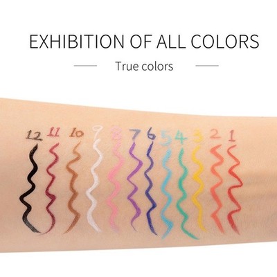 Waterproof Smudge Proof Eyeliner Pencil Matte Finish 12 Shade Collection