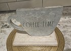 Rae Dunn Tabletop Rustic Wooden Coffee Time Mug Shaped Sign — photo 2