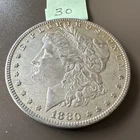 Morgan Silver Dollar $1 Coin 1880 O Mint Circulated 0.9 Silver