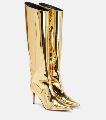 Alexandre Vauthier Damen Alex 85 Metallic Stiefel Gold Größe EU 37 UVP 1205£