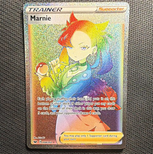 The Pokémon Company Marnie 208/202 Secret Rare Full Art Holo SwSh01 NM