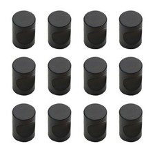 12 Pcs Cylindrical Cabinet Handles,Mini Drawer Pulls Jewelry Box Knobs Black ...