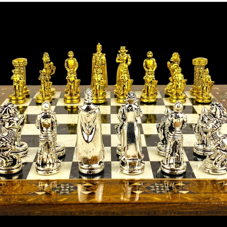 Chess Pieces for Adults Vintage British Royal - 100% Handmade 🎁 Christmas Gift - Image 2 of 4