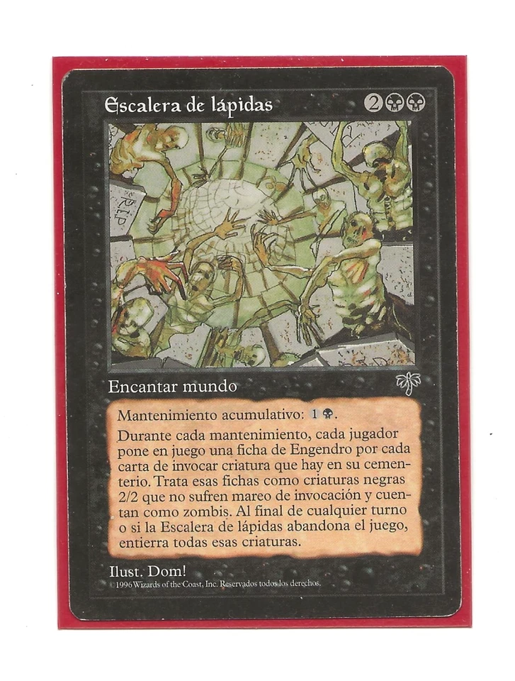 TOMBSTONE STAIRWELL Spanish MTG Mirage EX / LP Espejismo Magic Reserved List - Imagen 1 de 1