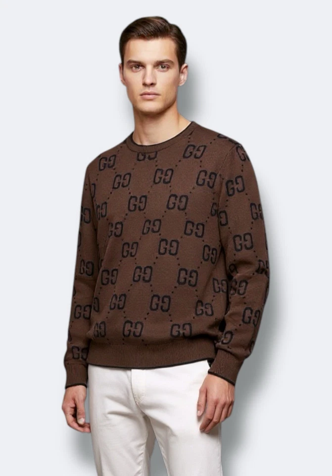 GUCCI KLASSISCHER PULLOVER MIT GG MUSTER, ABSOLUT NEUWERTIG, L - Bild 2 von 4