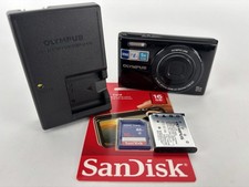 Olympus Stylus Black 14MP 5x Zoom Digital Camera w/Battery, Charger  SD Card