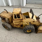 Tonka Vintage Pressed Steel Front Loader Construction Toy, Yellow/Black