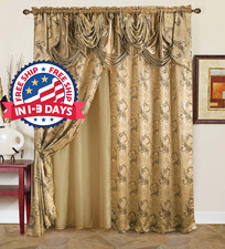 Cortinas Borgo a Para Sala Elegantes Con Cenefas De Paneles 110"x84" Modernas US