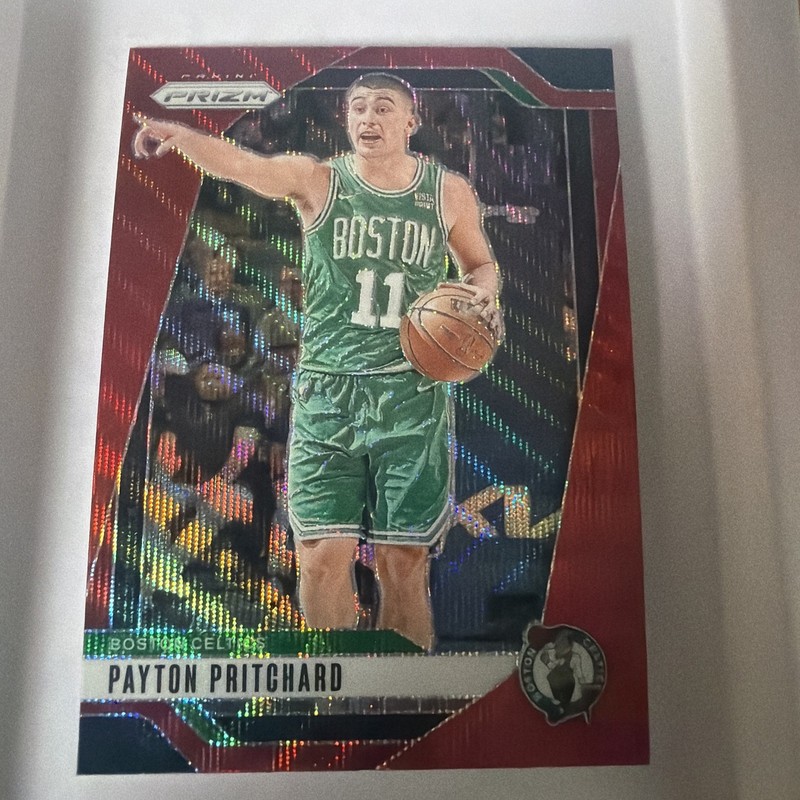 Payton Pritchard 2024-25 Panini Prizm #46 Red Wave Prizm - Celtics