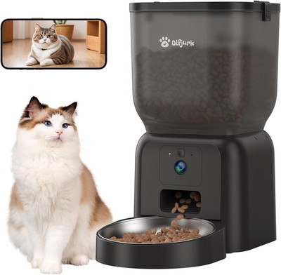 Automatic Dog & Cat Feeder,App Controlled with Freshness Preservation, 4L Timed