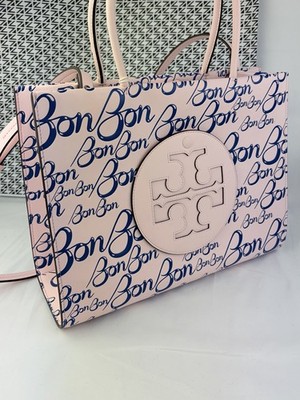 Tory Burch x BonBon Small Ella Tote Bag in bio leather Pink NWT