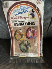 Walt Disney Yellow Donald Duck Swim Ring The Wet Set Pool Float 