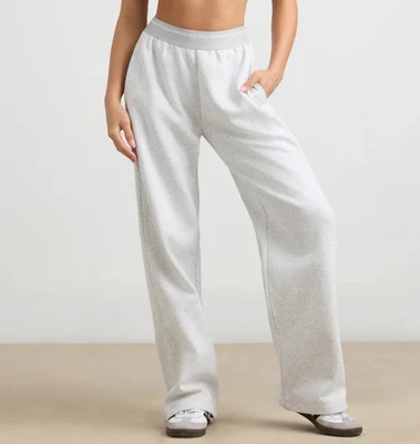Bo+Tee Heavyweight Joggers Cotton Fleece High-Waist in Grey BNWT Women's Large - Image 1 of 4