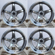 18x8.5 Et28 Work T5r Style Wheels Rims 5x114.3 Cb73.1 Fits Nissan Toyota Honda