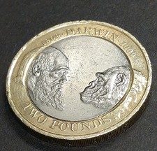 2009 - £2 Coin - Charles Darwin– Circulated –UK Commemorative(S4)