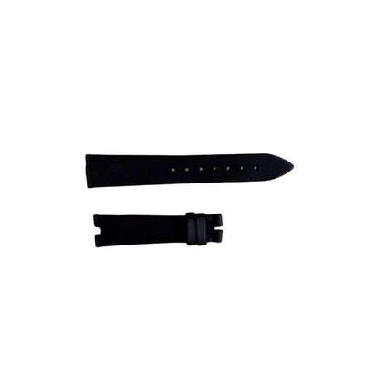 Authentic Breguet Reine De Naples Black Satin Leather Watch Band Strap 16.5mm