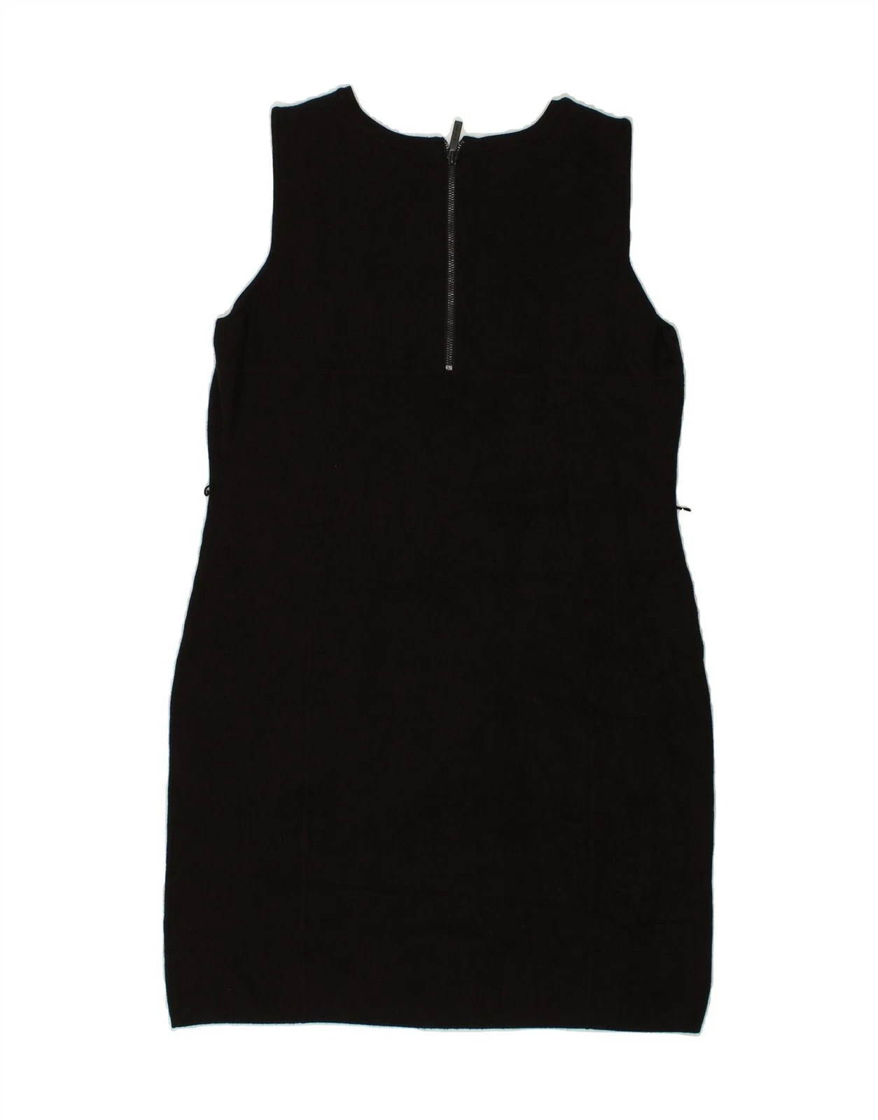 MICHAEL KORS abito donna body senza maniche UK 16 grande nero rayon AA08