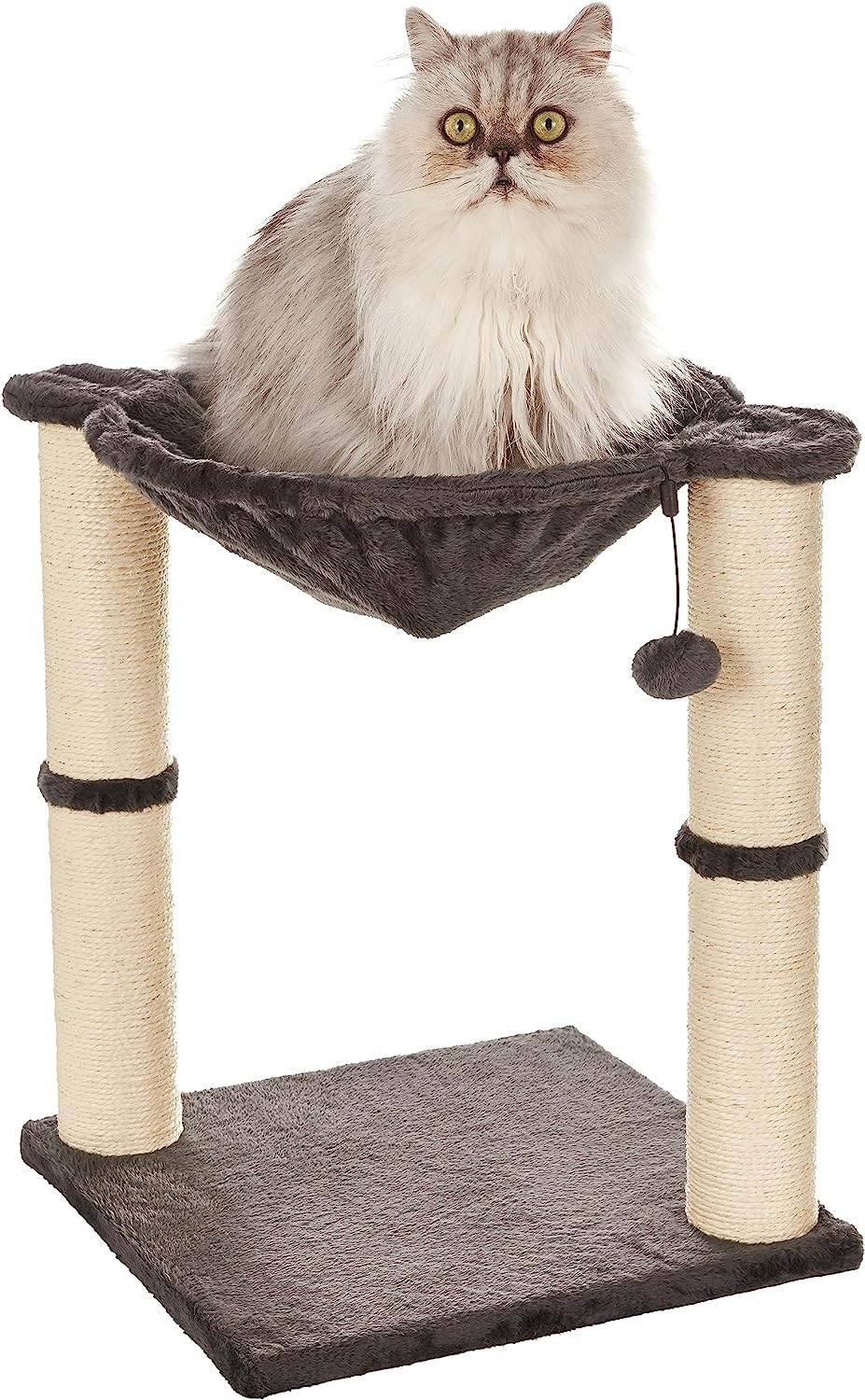 Albero per Gatti Grigio con Amaca e Palo Tiragraffi | Comfort 50cm