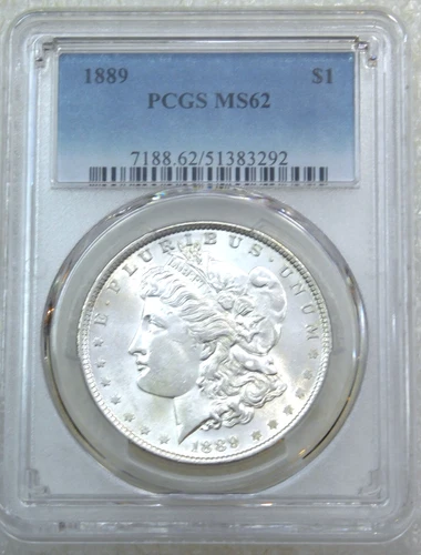 1889 Morgan Silver Dollar PCGS MS62 Frosty Just Graded PQ New Holder #L276Q
