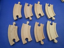 Brio or Thomas Wood Train Tracks     8-Pc Curved 281