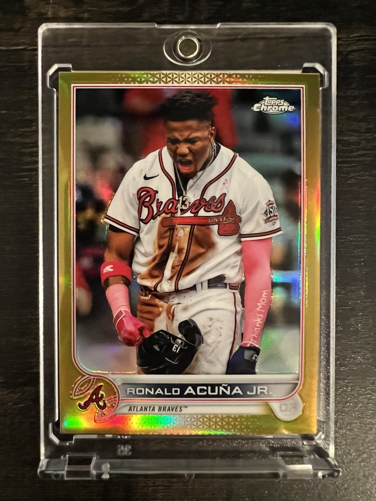 2022 Topps Chrome #165 Ronald Acuna Jr. Gold Refractor /50 Atlanta Braves MLB