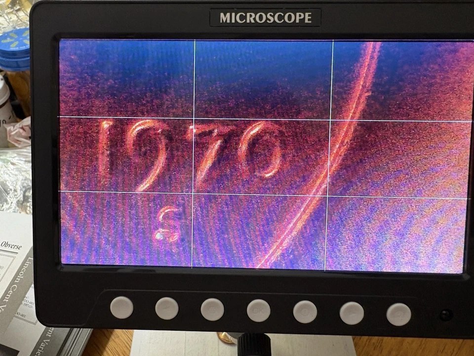 1970S 1 cent Large Date  DOUBLE DIE OBVERSE - Image 3 of 4