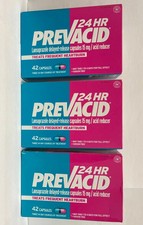 3 pack of Pre vacid 24 Hour Acid Reducer, 15 mg - 42 Capsules, BBD 01/2026
