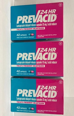 3 pack of Pre vacid 24 Hour Acid Reducer, 15 mg - 42 Capsules,  BBD 01/2026