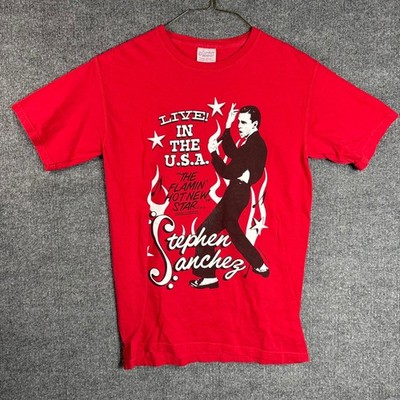 Stephen Sanchez Live In The USA Concert Tour T-Shirt Red Mens Small Comfort Wash