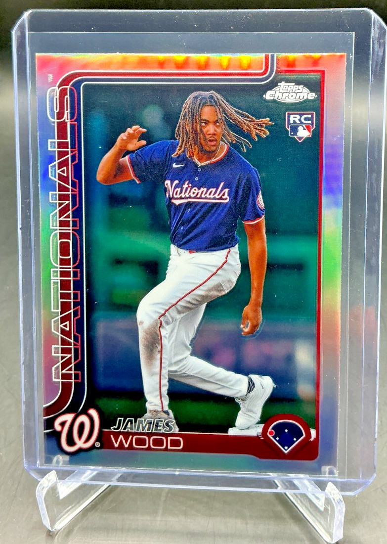 2025 Topps Chrome JAMES WOOD RC Variation Refractor #132 Nationals