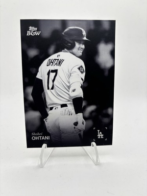 #ad 2025 Topps Black And White Shohei Ohtani Base Card #001 Dodgers $39.99