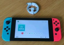 Minor Fault Nintendo Switch Console 32GB Neon Blue Red Joycons IMPROVED BATTERY