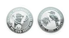 Lot 2 1 Oz Silver Rounds 1993 Australia 1 Dollar - 2000 Australia 1 Dollar *453