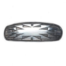 Vintage Navajo Overlay geometric belt buckle sterling silver