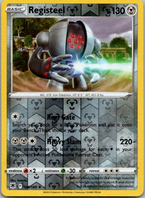 Registeel Rare Reverse Holo Cards 108/189 NM