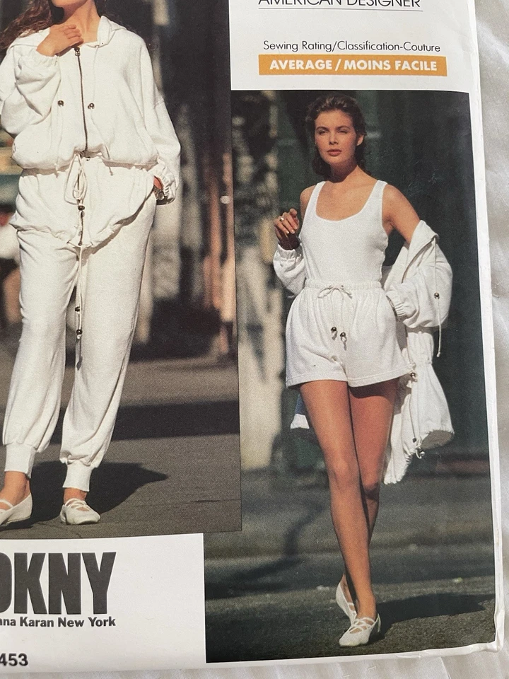 🌷Vogue American Designer Pattern 2453 DKNY Jacket Bodysuit Pants UC FF 6 8 10 - Image 3 of 4